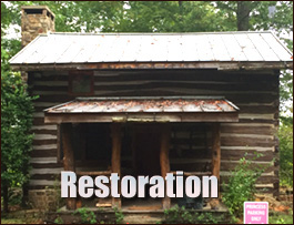 Historic Log Cabin Restoration  Wingate, North Carolina