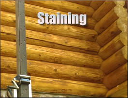  Wingate, North Carolina Log Home Staining